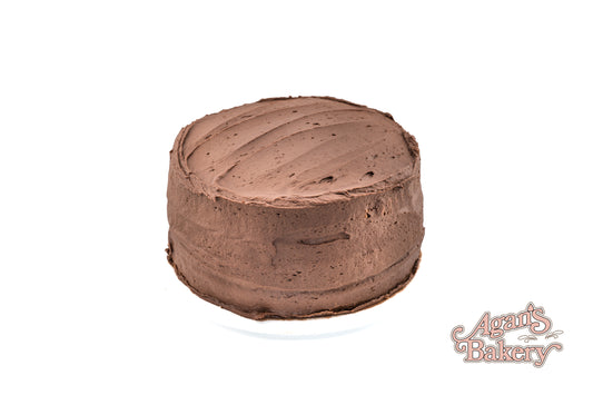Chocolate Fudge Iced White Cake (Double Layer)